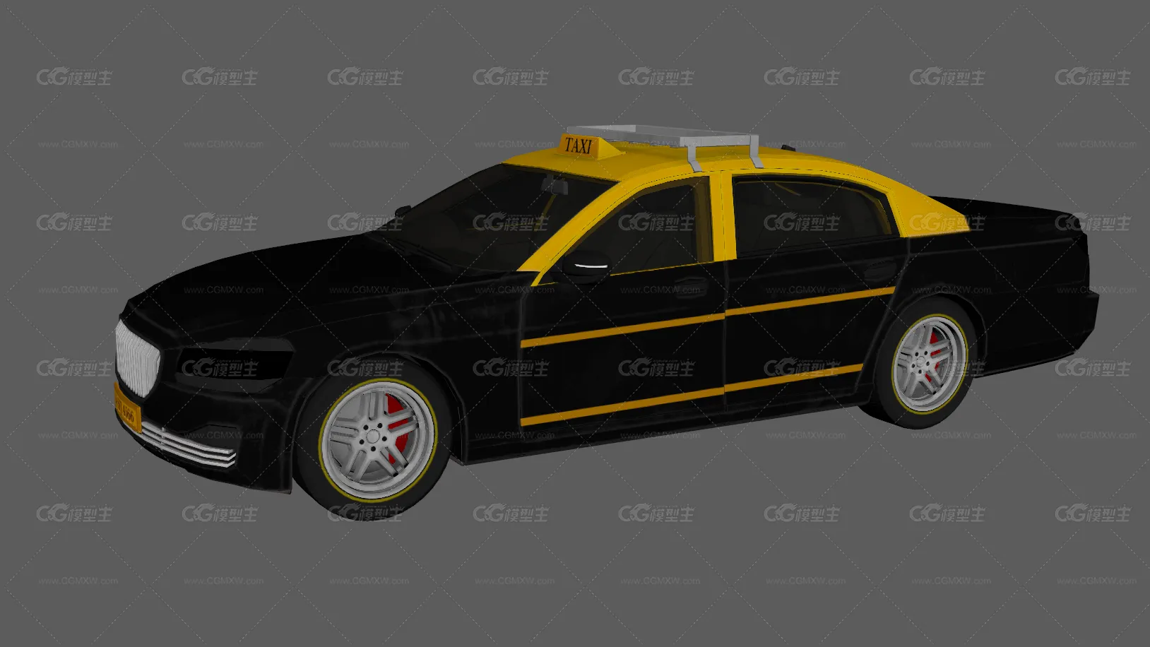 出租车 TAXI 小汽车 的士 网约车 计程车 交通工具 打的 汽车 轿车 老式出租车 游戏汽车-2