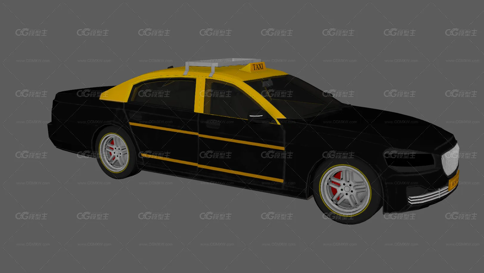 出租车 TAXI 小汽车 的士 网约车 计程车 交通工具 打的 汽车 轿车 老式出租车 游戏汽车-3