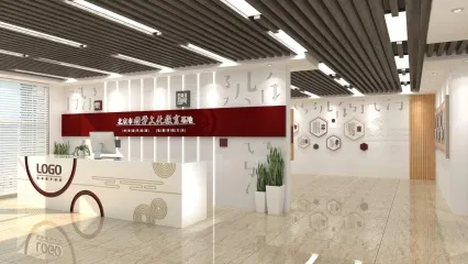 教育机构前台设计 教育公司前台图片 校园文化展厅