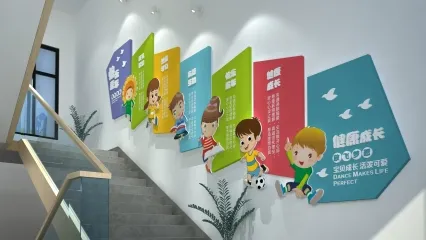 教育空间展墙 学校背景墙 文化背景墙