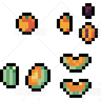 137个可破坏的像素食物和物品素材-3